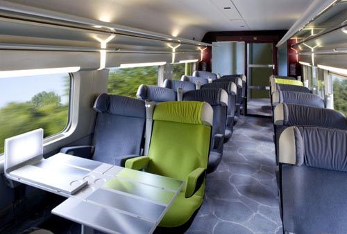 Interior do trem europeu